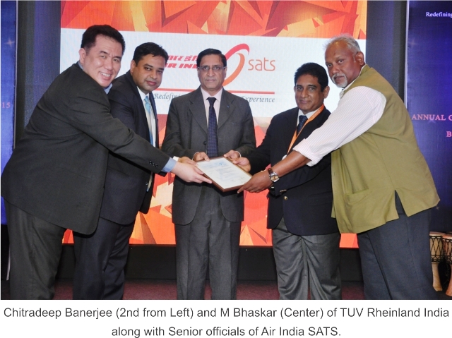 TUV Rheinland certifies Air India SATS, Bengaluru for Warehouse Security